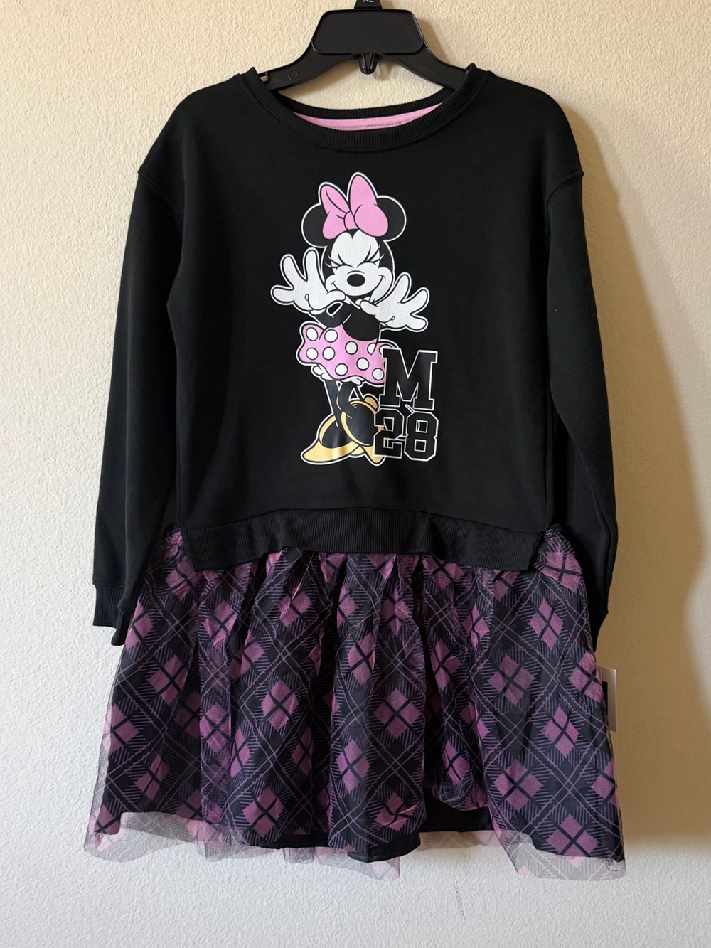 NWT Minnie Mouse Sweatshirt Dress size 9/10